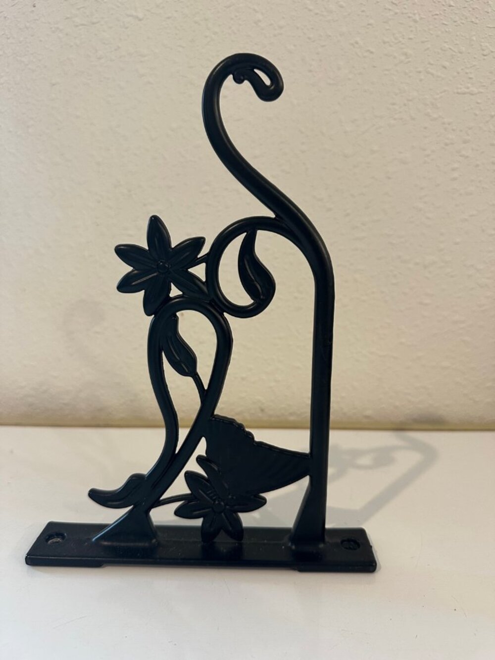 Black Metal Butterfly Wall Hook Plant Hanger Bracket